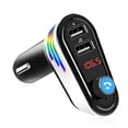 thumbnail image 1 of AP02 Car Bluetooth MP3 Audio Player Handsfree Wireless FM Transmitter Dual USB Car Charger with Colorful Lights,Silver, 1 of 4