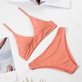 thumbnail image 3 of Conjunto de bikini de mujer, traje de baño de dos piezas con banda ancha debajo del busto y triángulo, 3 of 5