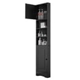 thumbnail image 4 of Resenkos Storage Cabinet,Kitchen,Pantry Cabinet,Multi-Functional Corner Cabinet Tall Bathroom Storage Cabinet with Two Doors and Shelves,Black, 4 of 13