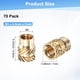 thumbnail image 3 of Uxcell Kit de Asortimiento de Tuercas de Insertos Roscados de Latón M5 x 9.5mm x 7mm, Paquete de 70 para Componentes de Plástico/DIY Impresión 3D, 3 of 7