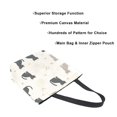 thumbnail image 3 of FORMRS Womens Canvas Tote Bag with Zipper Inner Pocket Shoulder Handbag, Black Cute Cats, 3 of 7