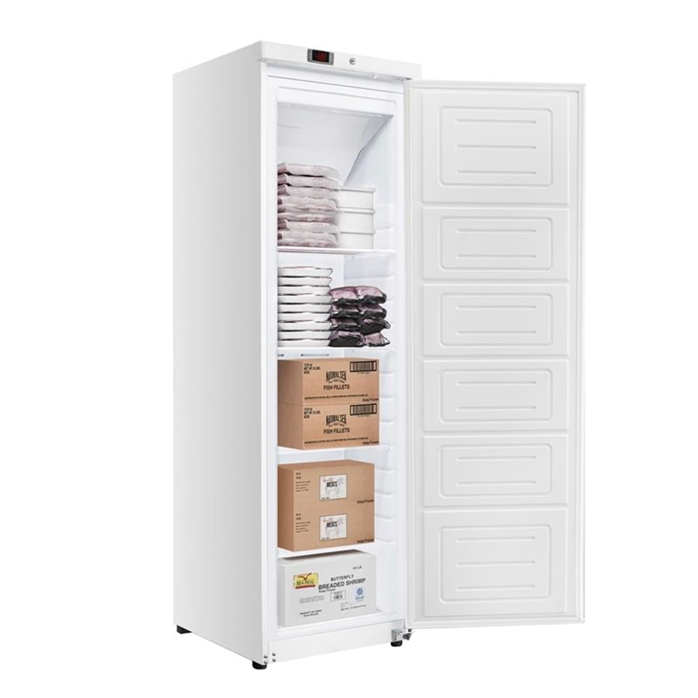 Pemberly Row 23" Commercial Auto-Defrost Reach-In Freezer 12 cu. ft. in White