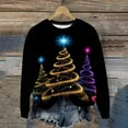 thumbnail image 2 of Vintage Christmas Sweatshirts for Women Fleece Round Neck Shirts Fashion Christmas Funny Printed Blouses Long Sleeve Sweaters Casual Xmas Holiday Pullover Tops, 2 of 9