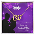 thumbnail image 2 of To My Wife Because I Love You Inseparable Necklace, 2 of 20