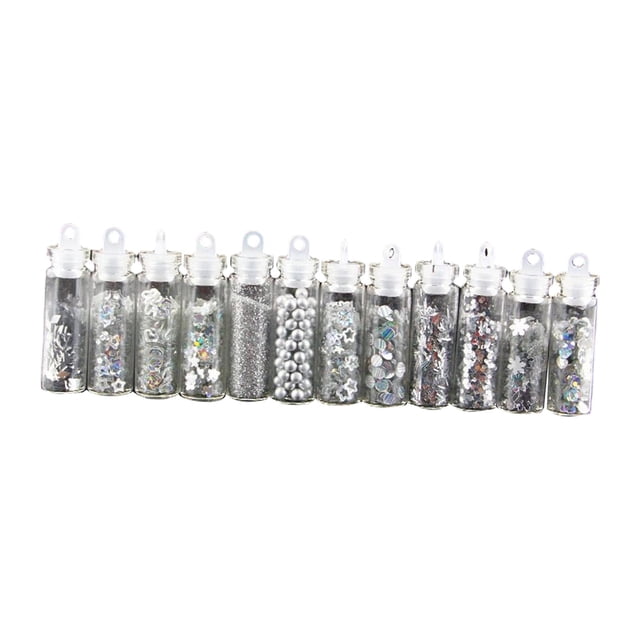 12 piezas de lentejuelas brillantes Salvador lentejuelas brillo de uñas iridiscentes varias formas accesorios de manicura