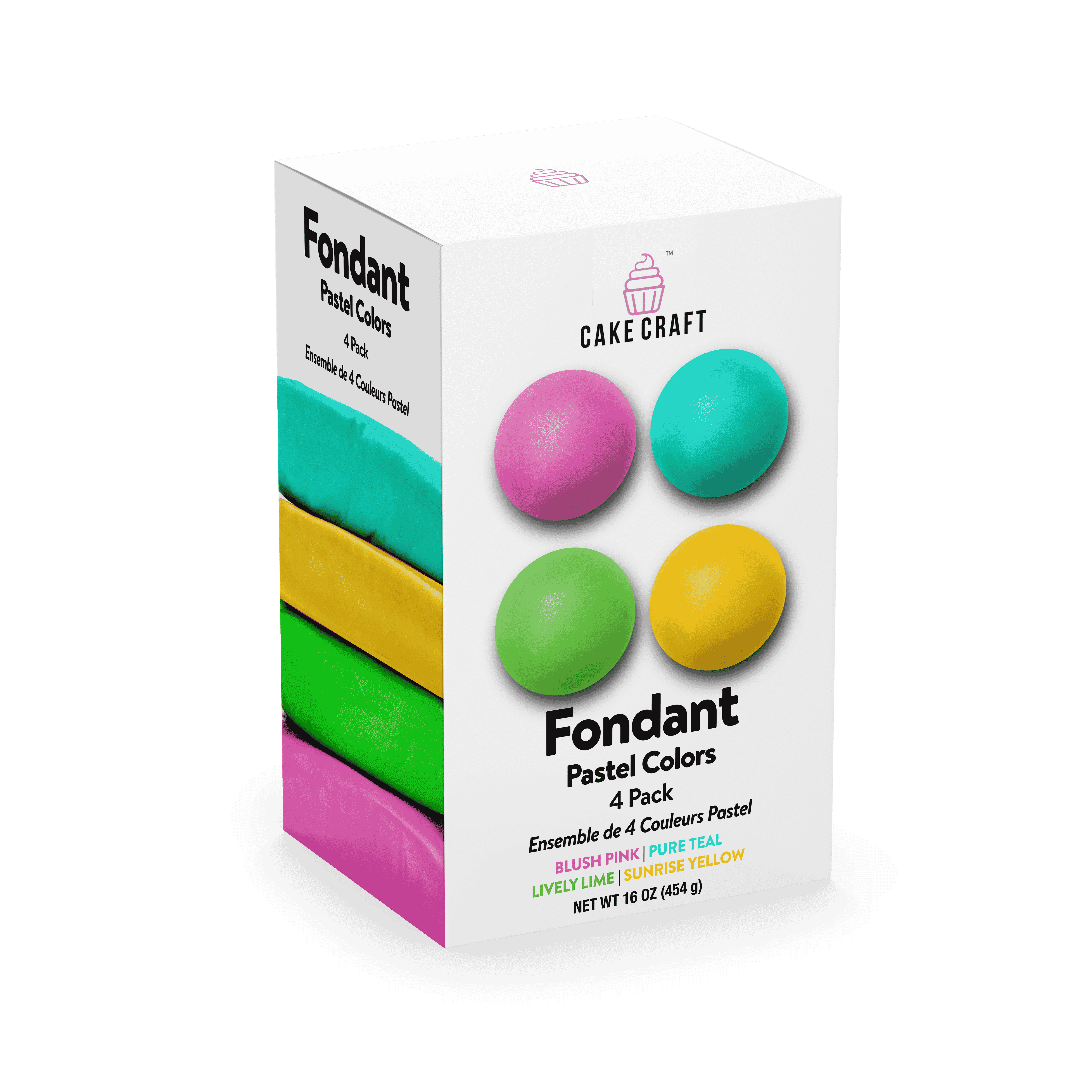 Cake Craft Rolled Fondant 4-Pack – Pastel Colors, 4 x 4oz, Vanilla Flavored, Easy to Shape & Roll for Cake Decorating, Cake Craft Rolled Fondant 4-Pack – Pastel Colors, 4 x 4oz, Vanilla Flavored, Easy to Shape & Roll for Cake Decorating