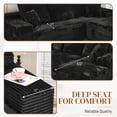 thumbnail image 4 of Aukfa 107" Cloud Sectional Boneless Couch Oversized Modular L-Shaped Sofa for Living Room, Right Chaise, Corduroy, Black, 4 of 9