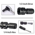 thumbnail image 3 of Speravity Adaptador de enchufe de llave de impacto de Metal, Hexagonal telescópico de liberación rápida, accesorios de conector para Artesanía, 3 of 6