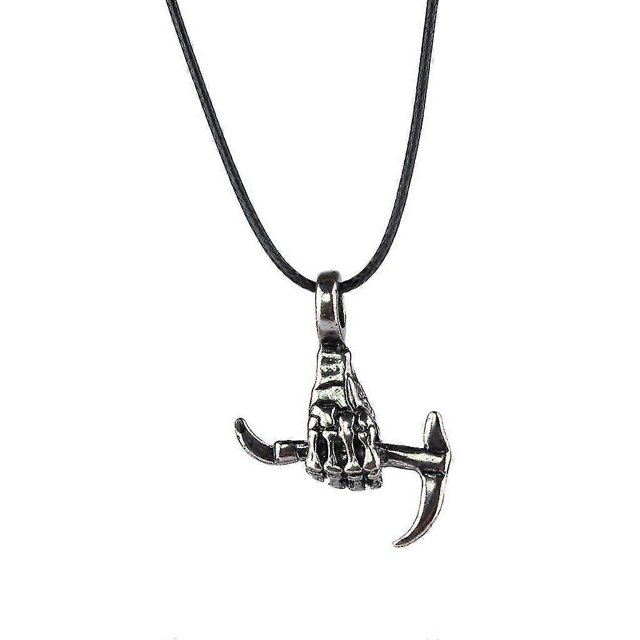 Colgante de cuero gótico con forma de azada de Odín, talismán vikingo --- Código de producto 43394