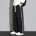 thumbnail image 5 of Mens Wide Leg Baggy Sweatpants Loose Fitting Fleece Soft Straight Leg Joggers Casual Open Leg Wide Legged Open Bottom, 5 of 8