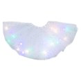 thumbnail image 3 of KkSLirnhs 2Pcs Girls' Summer Tulle Bubble Skirt with Ruffle Details and Elastic Waist Lightweight Rainbow Sequin Sparkling Tutu Dancing Mesh Skirt 0, 3 of 5