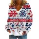 thumbnail image 2 of Puntoco Chaqueta Informal Con Botones Y Estampado Navideño Para Mujer, 2 of 5