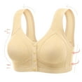 thumbnail image 4 of Everyday Bras for Women Low Support Sports Bra Bras Strapless Athletic Bra Women Bras plus Size Front Close Pack of Bras Sports Bras for Girls Women Sports Bra plus Size Running Girl One Beige 42, 4 of 5