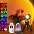 thumbnail image 1 of QUIGO Lámpara de puesta de sol Proyector Lámpara de sol Lámpara de luz solar Luz de puesta de sol Proyección de solset 16 luces LED de arco iris que cambian de color con luz nocturna controlada por ap, 1 of 5