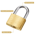 thumbnail image 3 of 60 Pack Mini Padlock Small Solid Brass Locks with 3 Key for Luggage Lock,Backpack,Gym Locker Lock,Suitcase Lock, 3 of 6