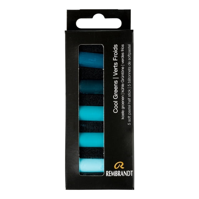 Set de 5 medias barras Rembrandt Micro en tonos pastel suaves, verdes fríos