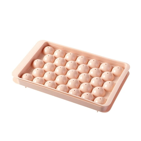 

Geruite Round Ice Cube Tray with Lid | Ice Ball Maker Mold for Freezer with Container | Reusable Half Sphere PP Fondant Mold Kitchen Accessories Tools Gifts