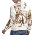 thumbnail image 6 of Goofa Western Desert Cowboys for Men's Hooded Sweatshirt - Lightweight Pullover Hoodie with Kangaroo Pocket, Perfect for Everyday Wear-XX-Large, 6 of 7