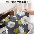 thumbnail image 5 of Darkgray Daisy Flower Green Leaves Pattern Bathroom Rugs Mat,Non Slip Microfiber Bathroom Rug,Rubber Backing,Soft Bathroom Mats for Bathroom Floor,Tub and Shower,47x17in(120x43cm), 5 of 5