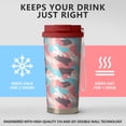 thumbnail image 6 of 18oz Travel Coffee Mug with Strap, 316 Stainless Steel Vacuum Insulated Tumbler, 2-in-1 Straw Lid, Camouflage Print, 6 of 6