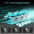 thumbnail image 3 of Estación de carga MFish E-Tank 240W GaN 7 en 1 con hub USB-C, 3 of 7