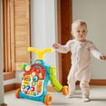 thumbnail image 1 of Fiudx Ofertas Y Liquidación Carrito Multifunción 5 En 1 Para Bebé, andador Para Niños, Cochecito, Juguete Musical Para Niños Pequeños, 1 of 5