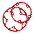 thumbnail image 1 of Plato para bicicleta de carretera, 130 mm BCD, redondo, mecanizado en CNC, de aluminio. rojo, 1 of 6