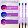 thumbnail image 5 of iPower 1 Tube Full Spectrum LED Grow Light for Indoor Plant, Clip Growing Lamp with 3 Light Modes&10 Dimmable Levels, Auto On Off Timing 6H/9H/12H, Red&Blue+Yellow, 2 Pack, 5 of 7