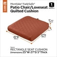 thumbnail image 2 of Classic Accessories Montlake FadeSafe Water-Resistant Patio Chair/Loveseat Quilted Cushion, 25 x 27 x 5 inch, Spice, 2 of 16
