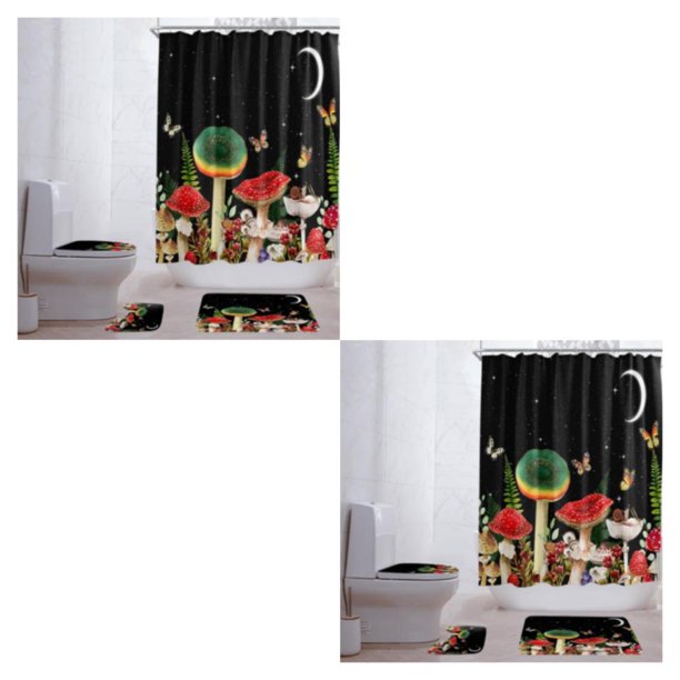 Inteprter Cortina de ducha impermeable para baño - Fácil de limpiar Fácil de instalar No es fácil MUSH-2 150*180 320g PASTA-2 150*180.320g 2Conjunto