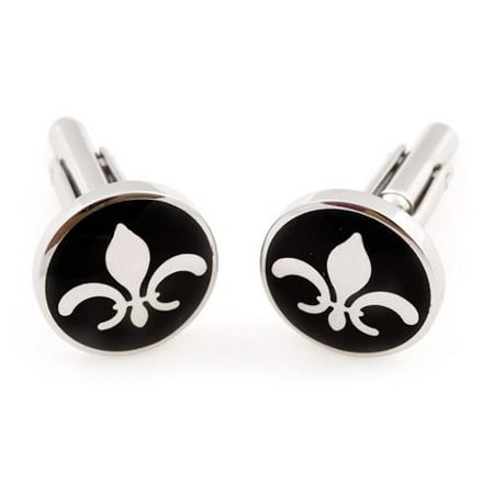 Cuff Daddy Stainless Steel Fleur de Lis Cuff Links