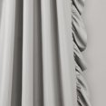 thumbnail image 4 of Lush Decor Reyna - Juego de Paneles de Cortina de Ventana con Volantes, par, 54 Pulgadas de Ancho x 95 Pulgadas de Largo, Gris Claro, Cortina fluida, Cortinas románticas con Volantes para recámara,, 4 of 14