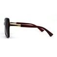 thumbnail image 3 of Womens CR39 Polarized Square Plastic Butterfly Designer Fashion Sunglasses Burgundy Smoke, 3 of 3