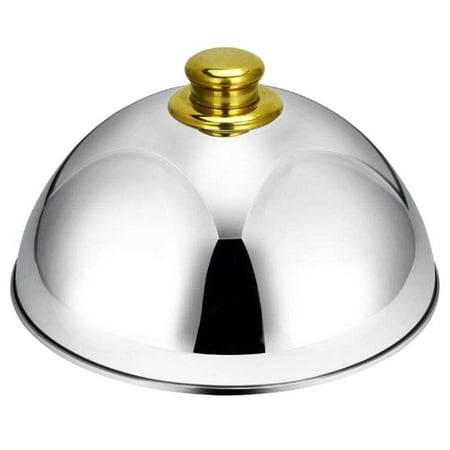 

Stainless Steel Cloche Food Cover Dome Dining Dinner Serving Plate Dish for Home Kitchen Restaurant Cafe