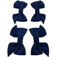 thumbnail image 4 of 4 pinzas para el cabello con lazo para mujeres y niñas, accesorios para el cabello de color sólido, pinzas para el cabello simples y lindas, horquilla para el cabello, color azul marin, 4 of 5