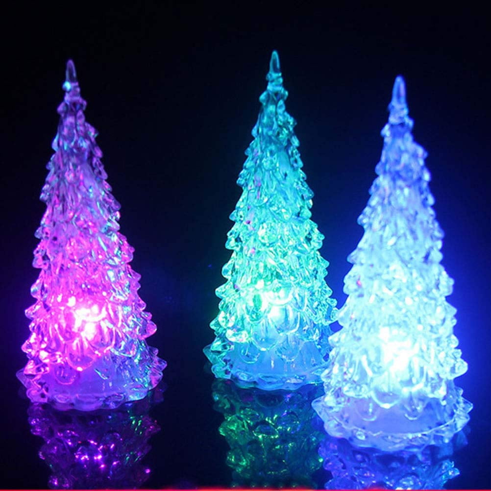 LED Light Up Small Christmas Tree Home Children Room Night Lamp Xmas Decoration 