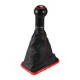 thumbnail image 1 of Unique Bargains Bota de palanca de cambios manual automotriz de 6 velocidades con base roja para Volkswagen Golf 4/5 1998-2006 Rojo Negro, 1 of 1