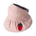 thumbnail image 1 of Sombrero de 54-58cm con circunferencia ajustable, sombrero vacío de verano para mujer, sombrero plegable de ala grande, bonito parasol de fruta, sombrero protector solar, 1 of 5