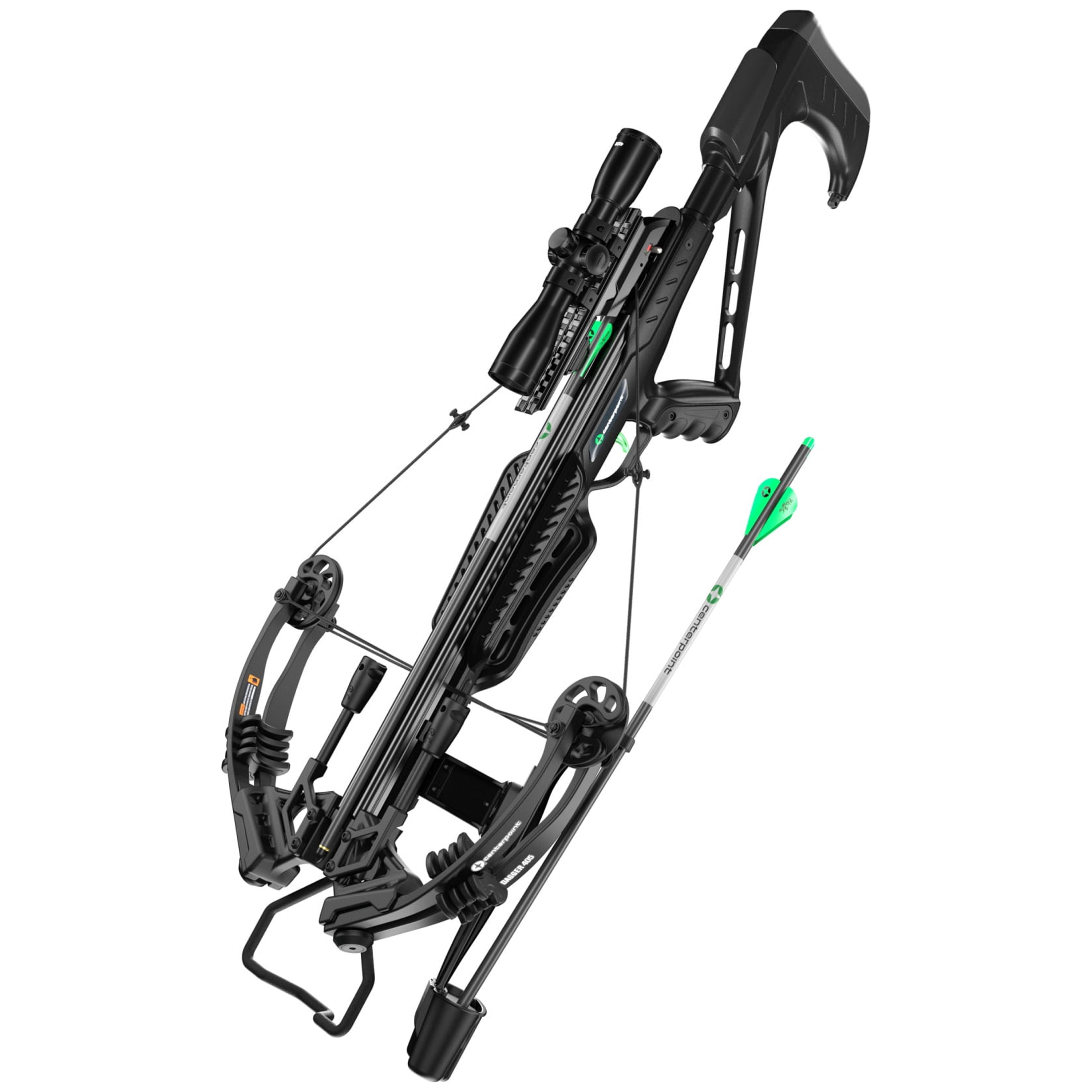 CenterPoint Dagger 405 FPS Compound Crossbow with Scope & 3 Arrow (Black)