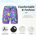 thumbnail image 3 of Balery Disco Roller Skates Bañador para hombre, shorts de playa de secado rápido con entrepierna y forro de compresión-3X-Large, 3 of 6