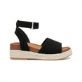 thumbnail image 4 of DREAM PAIRS Girls Flatform Wedge Open Toe Espadrille Sandals with Buckle Ankle Strap for Little Kid/Big Kid, 4 of 7