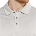 thumbnail image 3 of Bolle Men's Performance Short Sleeve Polo Golf Shirt, Textured Glacier Grey Large, 3 of 4