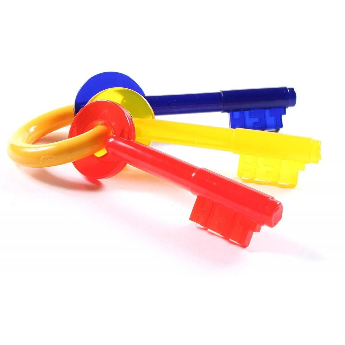Puppy Teething Keys, Rings or Pacifiers Durable Dog Dental Health Chew Toys (7" Small Teething Keys)
