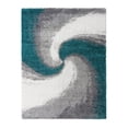 thumbnail image 2 of Unique Loom Soft Touch Shag Collection Area Rug - Selin (9' 10" x 13' 1" Rectangle Turquoise/Gray), 2 of 6