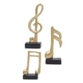 thumbnail image 3 of 3Pcs Modern Musical Notes Statues Sculpture Musical Symbol Crafts Resin Figurine Music Symbol Ornament for Home Bookshelf Table Gold, 3 of 7