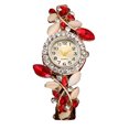 thumbnail image 1 of Reloj de pulsera de cuarzo analógico de cristal para mujer, reloj de pulsera con esfera redonda pequeña y diamantes de imitación con números árabes Jumpingount EL1579-01B, 1 of 2