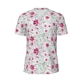 thumbnail image 5 of Wukai Lilies Flowers Print Men's Short-Sleeved Mesh T-Shirt,Quick-Dry Short Sleeve Workout T-Shirt-5X-Large, 5 of 8