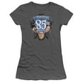 thumbnail image 2 of Three Stooges 85Th Anniversary 2 S/S Junior Women's T-Shirt Sheer Charcoal, 2 of 2