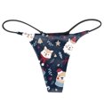 thumbnail image 4 of Culottes pour Femmes String Imprimé de Noël Confortable Respirant Taille Basse Culottes, 4 of 5