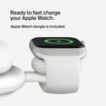 thumbnail image 3 of Belkin BoostCharge Pro 3-in-1 MagSafe-Compatible Wireless Charging Pad with Qi2 15W, Fast Charging iPhone Charger, Compatible with iPhone 15, 14, and 13 Series, AirPods, Apple Watch, & More - White, 3 of 7